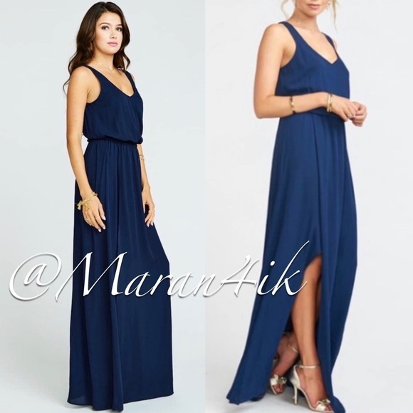 NWT Show Me Your Mumu Kendall
Maxi Dress Rich Navy Blue S - Picture 3 of 13